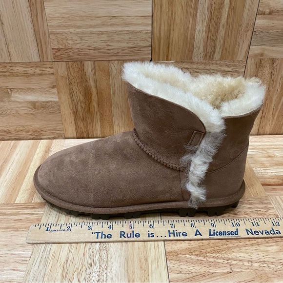 KIRKLAND Signature Genuine Sheepskin Shearling Short Boots Size 8 - Picture 6 of 12